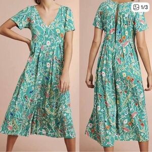 ANTHROPOLOGIE FLOREAT FLORAL JUMPSUIT